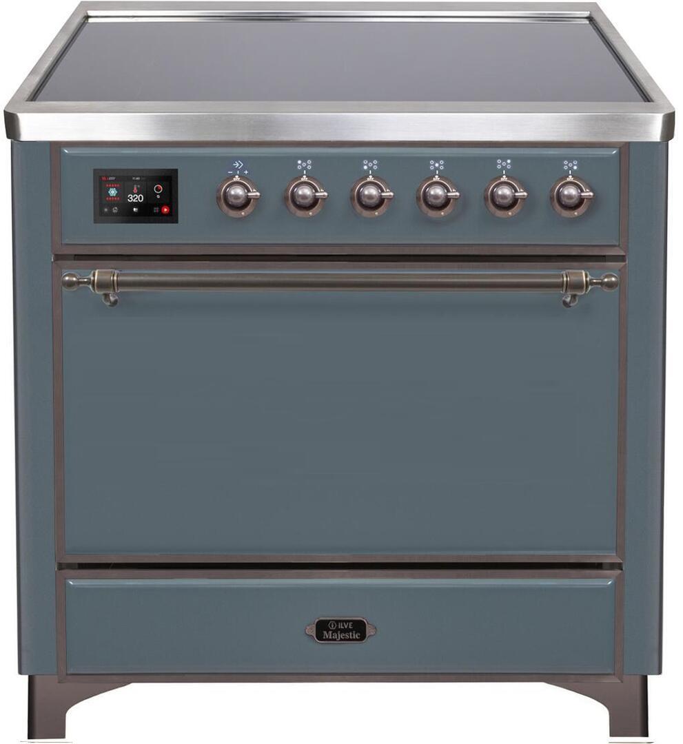 ILVE - 36" Magestic II Series Freestanding Electric Induction Range - Solid Door(s) - Warming Drawer ILVE - 36" Magestic II Series Freestanding Electric Induction Range - Solid Door(s) - Warming Drawer