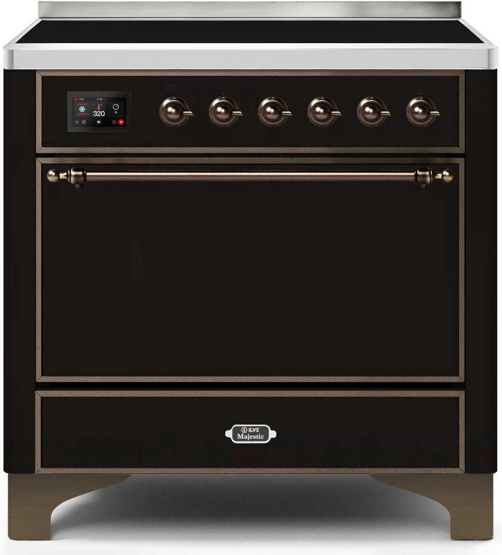 ILVE - 36" Magestic II Series Freestanding Electric Induction Range - Solid Door(s) - Warming Drawer ILVE - 36" Magestic II Series Freestanding Electric Induction Range - Solid Door(s) - Warming Drawer