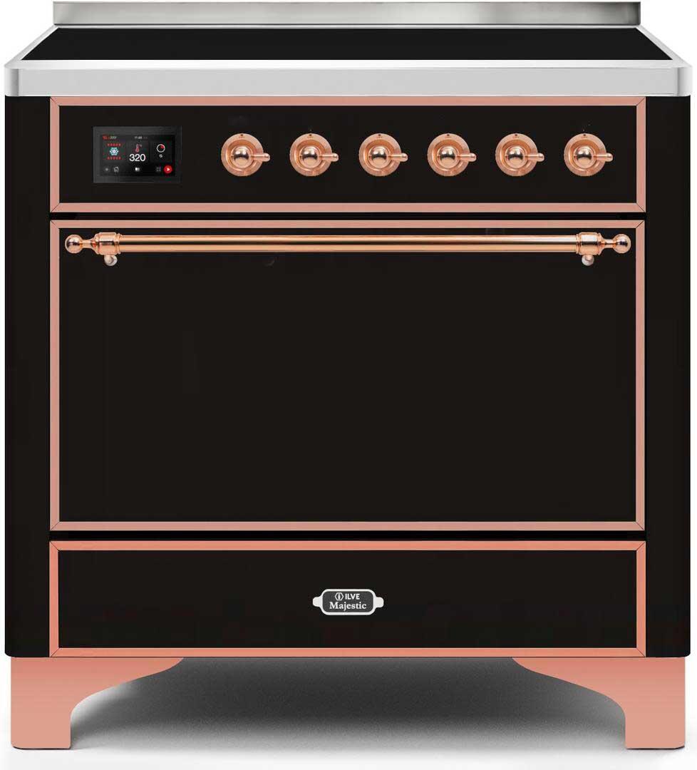 ILVE - 36" Magestic II Series Freestanding Electric Induction Range - Solid Door(s) - Warming Drawer ILVE - 36" Magestic II Series Freestanding Electric Induction Range - Solid Door(s) - Warming Drawer