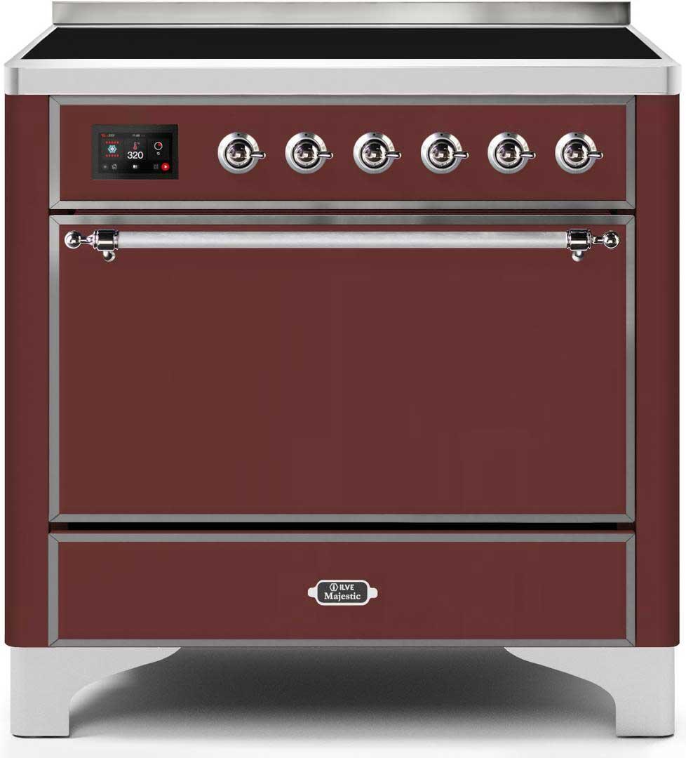 ILVE - 36" Magestic II Series Freestanding Electric Induction Range - Solid Door(s) - Warming Drawer ILVE - 36" Magestic II Series Freestanding Electric Induction Range - Solid Door(s) - Warming Drawer