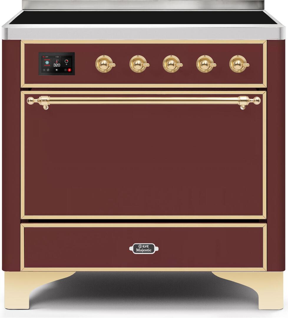 ILVE - 36" Magestic II Series Freestanding Electric Induction Range - Solid Door(s) - Warming Drawer ILVE - 36" Magestic II Series Freestanding Electric Induction Range - Solid Door(s) - Warming Drawer