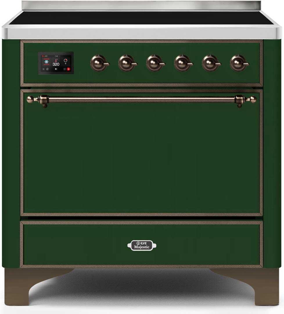 ILVE - 36" Magestic II Series Freestanding Electric Induction Range - Solid Door(s) - Warming Drawer ILVE - 36" Magestic II Series Freestanding Electric Induction Range - Solid Door(s) - Warming Drawer