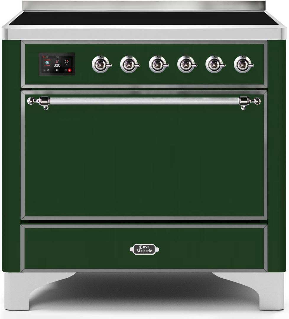 ILVE - 36" Magestic II Series Freestanding Electric Induction Range - Solid Door(s) - Warming Drawer ILVE - 36" Magestic II Series Freestanding Electric Induction Range - Solid Door(s) - Warming Drawer
