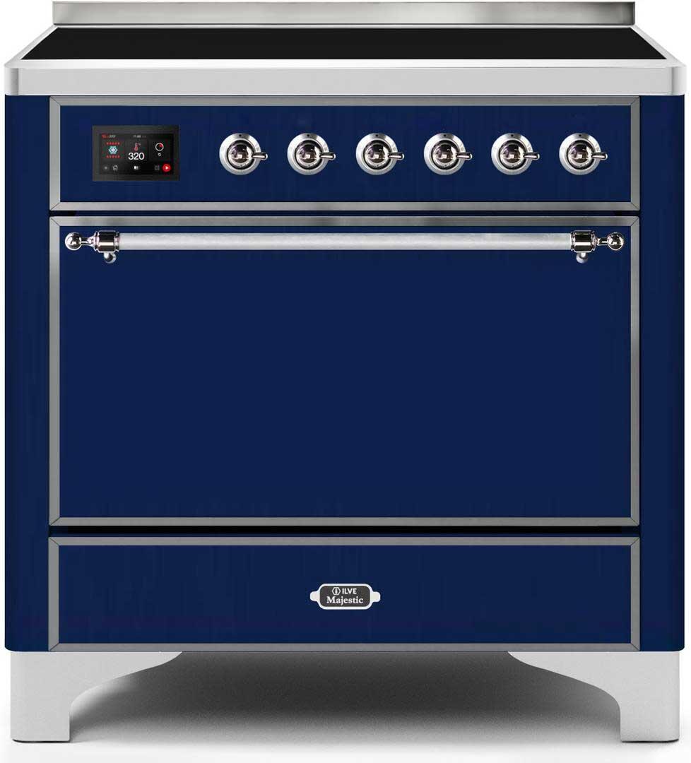 ILVE - 36" Magestic II Series Freestanding Electric Induction Range - Solid Door(s) - Warming Drawer ILVE - 36" Magestic II Series Freestanding Electric Induction Range - Solid Door(s) - Warming Drawer