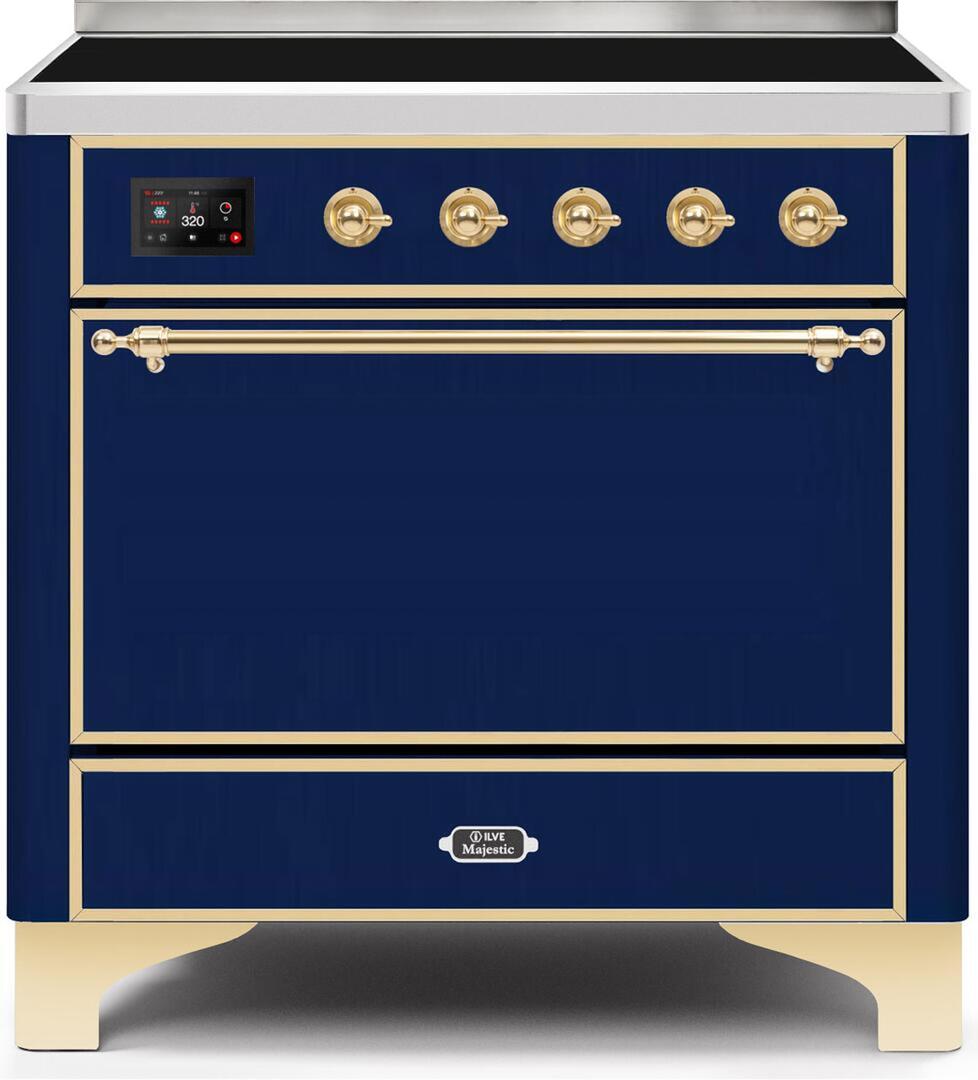 ILVE - 36" Magestic II Series Freestanding Electric Induction Range - Solid Door(s) - Warming Drawer ILVE - 36" Magestic II Series Freestanding Electric Induction Range - Solid Door(s) - Warming Drawer