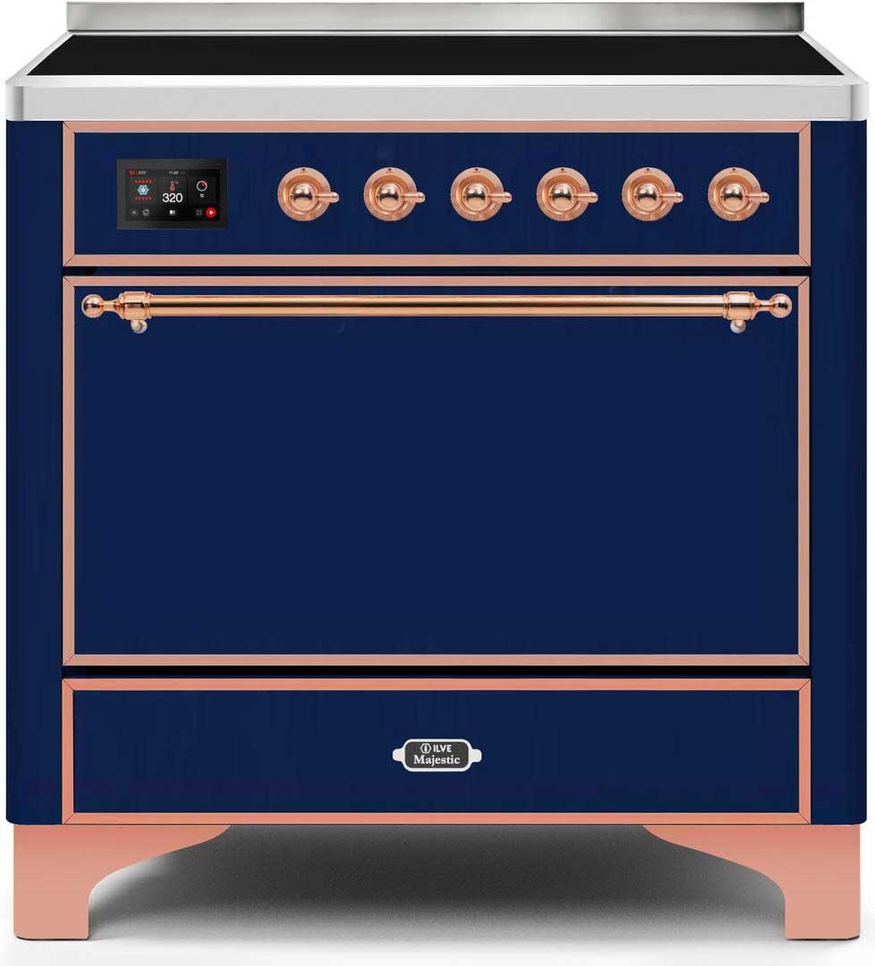ILVE - 36" Magestic II Series Freestanding Electric Induction Range - Solid Door(s) - Warming Drawer ILVE - 36" Magestic II Series Freestanding Electric Induction Range - Solid Door(s) - Warming Drawer