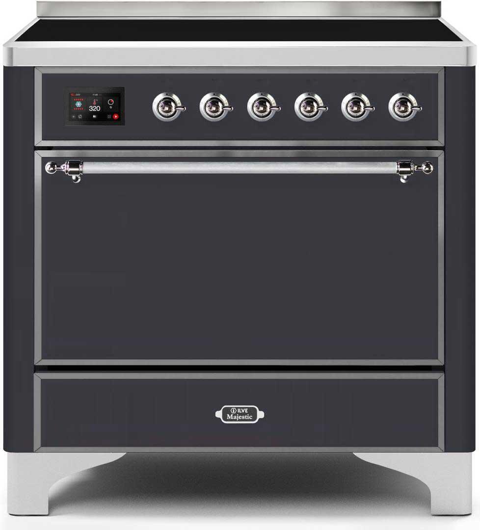 ILVE - 36" Magestic II Series Freestanding Electric Induction Range - Solid Door(s) - Warming Drawer ILVE - 36" Magestic II Series Freestanding Electric Induction Range - Solid Door(s) - Warming Drawer