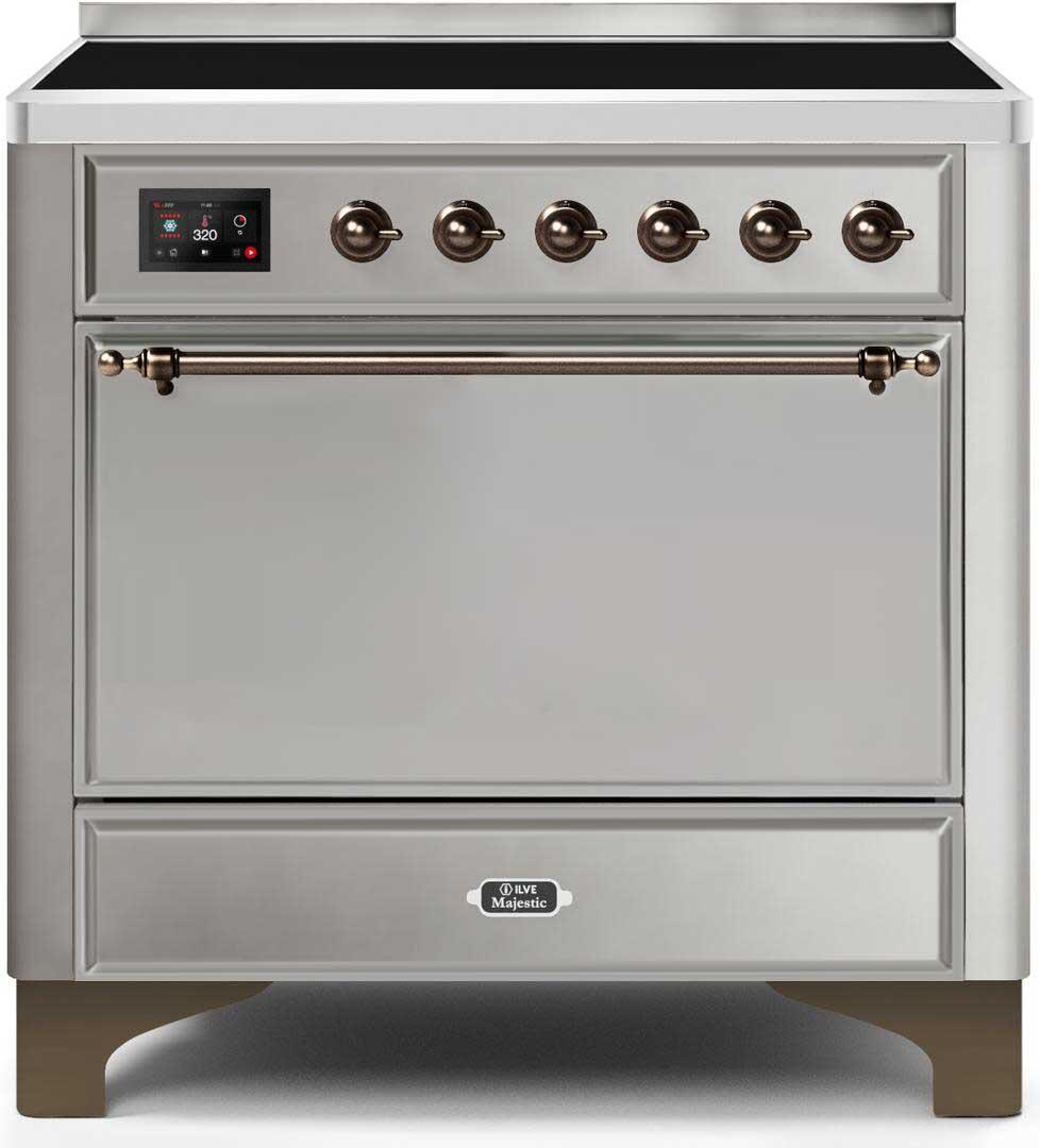 ILVE - 36" Magestic II Series Freestanding Electric Induction Range - Solid Door(s) - Warming Drawer ILVE - 36" Magestic II Series Freestanding Electric Induction Range - Solid Door(s) - Warming Drawer