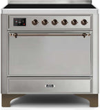 ILVE - 36" Magestic II Series Freestanding Electric Induction Range - Solid Door(s) - Warming Drawer ILVE - 36" Magestic II Series Freestanding Electric Induction Range - Solid Door(s) - Warming Drawer