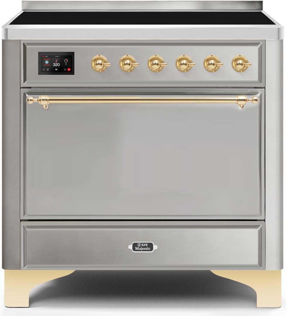 ILVE - 36" Magestic II Series Freestanding Electric Induction Range - Solid Door(s) - Warming Drawer ILVE - 36" Magestic II Series Freestanding Electric Induction Range - Solid Door(s) - Warming Drawer