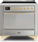 ILVE - 36" Magestic II Series Freestanding Electric Induction Range - Solid Door(s) - Warming Drawer ILVE - 36" Magestic II Series Freestanding Electric Induction Range - Solid Door(s) - Warming Drawer