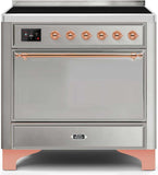 ILVE - 36" Magestic II Series Freestanding Electric Induction Range - Solid Door(s) - Warming Drawer ILVE - 36" Magestic II Series Freestanding Electric Induction Range - Solid Door(s) - Warming Drawer