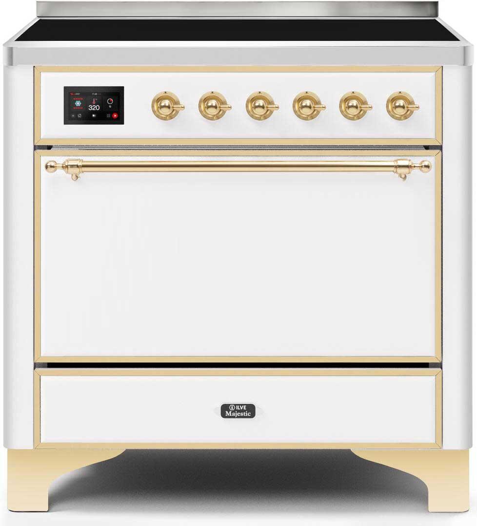 ILVE - 36" Magestic II Series Freestanding Electric Induction Range - Solid Door(s) - Warming Drawer ILVE - 36" Magestic II Series Freestanding Electric Induction Range - Solid Door(s) - Warming Drawer