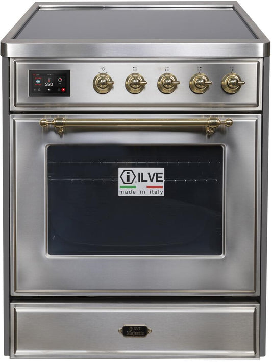 ILVE - 30" Magestic II Series Freestanding Electric Induction Range - Glass Door(s)