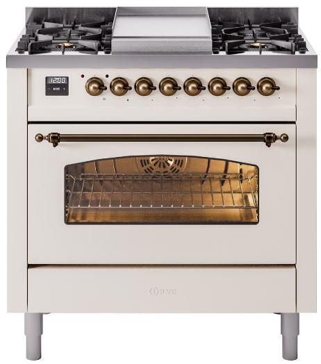 ILVE - 36" Nostalgie II Series Freestanding Dual Fuel Range - Griddle - Liquid Propane ILVE - 36" Nostalgie II Series Freestanding Dual Fuel Range - Griddle - Liquid Propane