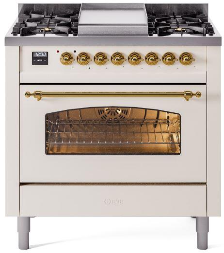 ILVE - 36" Nostalgie II Series Freestanding Dual Fuel Range - Griddle - Liquid Propane ILVE - 36" Nostalgie II Series Freestanding Dual Fuel Range - Griddle - Liquid Propane