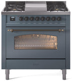 ILVE - 36" Nostalgie II Series Freestanding Dual Fuel Range - Griddle - Liquid Propane ILVE - 36" Nostalgie II Series Freestanding Dual Fuel Range - Griddle - Liquid Propane