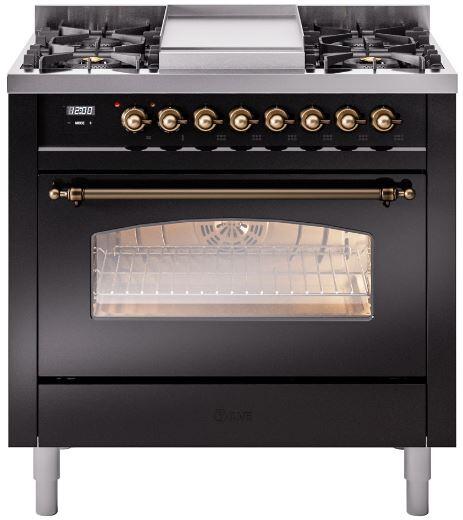 ILVE - 36" Nostalgie II Series Freestanding Dual Fuel Range - Griddle - Liquid Propane ILVE - 36" Nostalgie II Series Freestanding Dual Fuel Range - Griddle - Liquid Propane