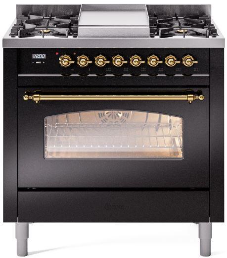 ILVE - 36" Nostalgie II Series Freestanding Dual Fuel Range - Griddle - Liquid Propane ILVE - 36" Nostalgie II Series Freestanding Dual Fuel Range - Griddle - Liquid Propane