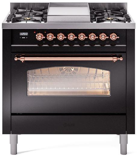 ILVE - 36" Nostalgie II Series Freestanding Dual Fuel Range - Griddle - Liquid Propane ILVE - 36" Nostalgie II Series Freestanding Dual Fuel Range - Griddle - Liquid Propane