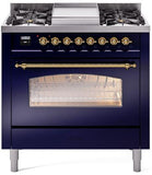 ILVE - 36" Nostalgie II Series Freestanding Dual Fuel Range - Griddle - Liquid Propane ILVE - 36" Nostalgie II Series Freestanding Dual Fuel Range - Griddle - Liquid Propane