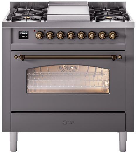 ILVE - 36" Nostalgie II Series Freestanding Dual Fuel Range - Griddle - Liquid Propane ILVE - 36" Nostalgie II Series Freestanding Dual Fuel Range - Griddle - Liquid Propane