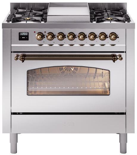 ILVE - 36" Nostalgie II Series Freestanding Dual Fuel Range - Griddle - Liquid Propane ILVE - 36" Nostalgie II Series Freestanding Dual Fuel Range - Griddle - Liquid Propane