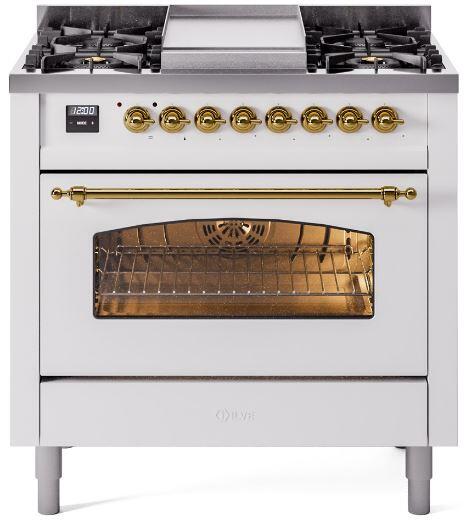 ILVE - 36" Nostalgie II Series Freestanding Dual Fuel Range - Griddle - Liquid Propane ILVE - 36" Nostalgie II Series Freestanding Dual Fuel Range - Griddle - Liquid Propane