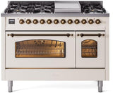 ILVE - 48" Nostalgie II Series Freestanding Dual Fuel Range - Double Oven - Griddle - Liquid Propane ILVE - 48" Nostalgie II Series Freestanding Dual Fuel Range - Double Oven - Griddle - Liquid Propane