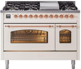 ILVE - 48" Nostalgie II Series Freestanding Dual Fuel Range - Double Oven - Griddle - Liquid Propane ILVE - 48" Nostalgie II Series Freestanding Dual Fuel Range - Double Oven - Griddle - Liquid Propane