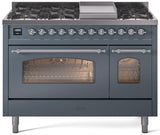 ILVE - 48" Nostalgie II Series Freestanding Dual Fuel Range - Double Oven - Griddle - Liquid Propane ILVE - 48" Nostalgie II Series Freestanding Dual Fuel Range - Double Oven - Griddle - Liquid Propane