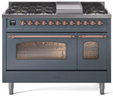 ILVE - 48" Nostalgie II Series Freestanding Dual Fuel Range - Double Oven - Griddle - Liquid Propane ILVE - 48" Nostalgie II Series Freestanding Dual Fuel Range - Double Oven - Griddle - Liquid Propane
