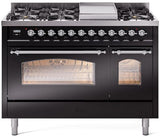 ILVE - 48" Nostalgie II Series Freestanding Dual Fuel Range - Double Oven - Griddle - Liquid Propane ILVE - 48" Nostalgie II Series Freestanding Dual Fuel Range - Double Oven - Griddle - Liquid Propane