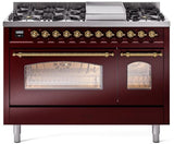 ILVE - 48" Nostalgie II Series Freestanding Dual Fuel Range - Double Oven - Griddle - Liquid Propane ILVE - 48" Nostalgie II Series Freestanding Dual Fuel Range - Double Oven - Griddle - Liquid Propane