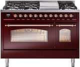 ILVE - 48" Nostalgie II Series Freestanding Dual Fuel Range - Double Oven - Griddle - Liquid Propane ILVE - 48" Nostalgie II Series Freestanding Dual Fuel Range - Double Oven - Griddle - Liquid Propane