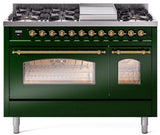 ILVE - 48" Nostalgie II Series Freestanding Dual Fuel Range - Double Oven - Griddle - Liquid Propane ILVE - 48" Nostalgie II Series Freestanding Dual Fuel Range - Double Oven - Griddle - Liquid Propane