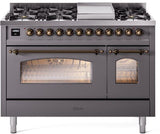 ILVE - 48" Nostalgie II Series Freestanding Dual Fuel Range - Double Oven - Griddle - Liquid Propane ILVE - 48" Nostalgie II Series Freestanding Dual Fuel Range - Double Oven - Griddle - Liquid Propane