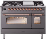 ILVE - 48" Nostalgie II Series Freestanding Dual Fuel Range - Double Oven - Griddle - Liquid Propane ILVE - 48" Nostalgie II Series Freestanding Dual Fuel Range - Double Oven - Griddle - Liquid Propane