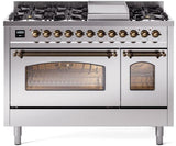 ILVE - 48" Nostalgie II Series Freestanding Dual Fuel Range - Double Oven - Griddle - Liquid Propane ILVE - 48" Nostalgie II Series Freestanding Dual Fuel Range - Double Oven - Griddle - Liquid Propane