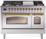 ILVE - 48" Nostalgie II Series Freestanding Dual Fuel Range - Double Oven - Griddle - Liquid Propane ILVE - 48" Nostalgie II Series Freestanding Dual Fuel Range - Double Oven - Griddle - Liquid Propane