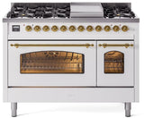 ILVE - 48" Nostalgie II Series Freestanding Dual Fuel Range - Double Oven - Griddle - Liquid Propane ILVE - 48" Nostalgie II Series Freestanding Dual Fuel Range - Double Oven - Griddle - Liquid Propane