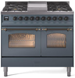 ILVE - 40" Nostalgie II Series Freestanding Dual Fuel Range - Double Oven - Griddle - Liquid Propane ILVE - 40" Nostalgie II Series Freestanding Dual Fuel Range - Double Oven - Griddle - Liquid Propane