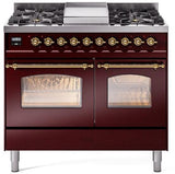 ILVE - 40" Nostalgie II Series Freestanding Dual Fuel Range - Double Oven - Griddle - Liquid Propane ILVE - 40" Nostalgie II Series Freestanding Dual Fuel Range - Double Oven - Griddle - Liquid Propane