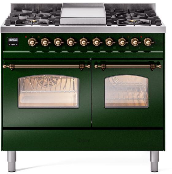 ILVE - 40" Nostalgie II Series Freestanding Dual Fuel Range - Double Oven - Griddle - Liquid Propane ILVE - 40" Nostalgie II Series Freestanding Dual Fuel Range - Double Oven - Griddle - Liquid Propane