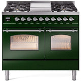 ILVE - 40" Nostalgie II Series Freestanding Dual Fuel Range - Double Oven - Griddle - Liquid Propane ILVE - 40" Nostalgie II Series Freestanding Dual Fuel Range - Double Oven - Griddle - Liquid Propane