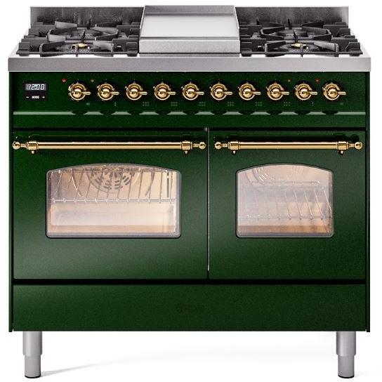 ILVE - 40" Nostalgie II Series Freestanding Dual Fuel Range - Double Oven - Griddle - Liquid Propane ILVE - 40" Nostalgie II Series Freestanding Dual Fuel Range - Double Oven - Griddle - Liquid Propane