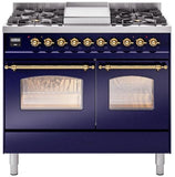 ILVE - 40" Nostalgie II Series Freestanding Dual Fuel Range - Double Oven - Griddle - Liquid Propane ILVE - 40" Nostalgie II Series Freestanding Dual Fuel Range - Double Oven - Griddle - Liquid Propane
