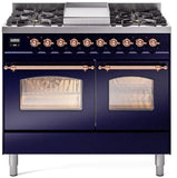 ILVE - 40" Nostalgie II Series Freestanding Dual Fuel Range - Double Oven - Griddle - Liquid Propane ILVE - 40" Nostalgie II Series Freestanding Dual Fuel Range - Double Oven - Griddle - Liquid Propane