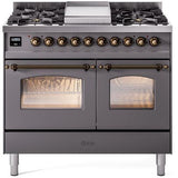 ILVE - 40" Nostalgie II Series Freestanding Dual Fuel Range - Double Oven - Griddle - Liquid Propane ILVE - 40" Nostalgie II Series Freestanding Dual Fuel Range - Double Oven - Griddle - Liquid Propane