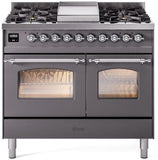 ILVE - 40" Nostalgie II Series Freestanding Dual Fuel Range - Double Oven - Griddle - Liquid Propane ILVE - 40" Nostalgie II Series Freestanding Dual Fuel Range - Double Oven - Griddle - Liquid Propane